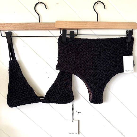 acacia swimwear Other - ACACIA Set in Black Crochet